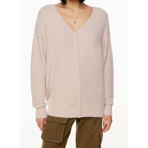 ARITZIA NWT Wilfred Free Murex Pink Hugh Knit V Neck Sweater